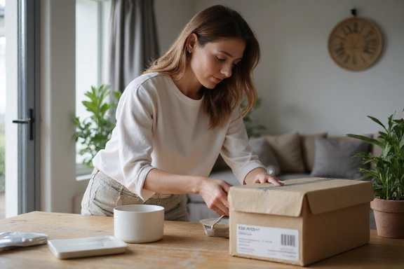 Customer returning a package
